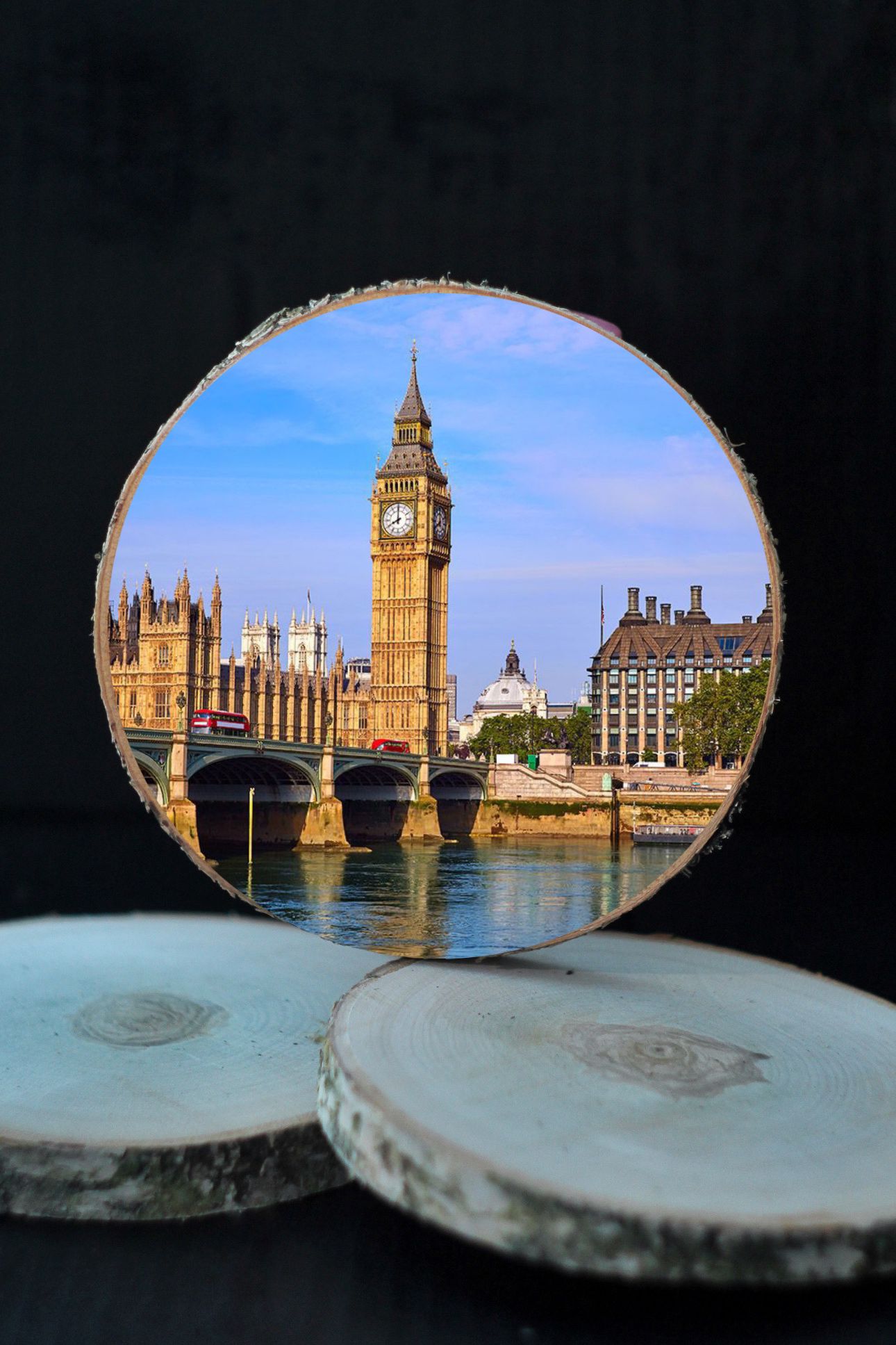 3D Koka ripiņa - LONDON